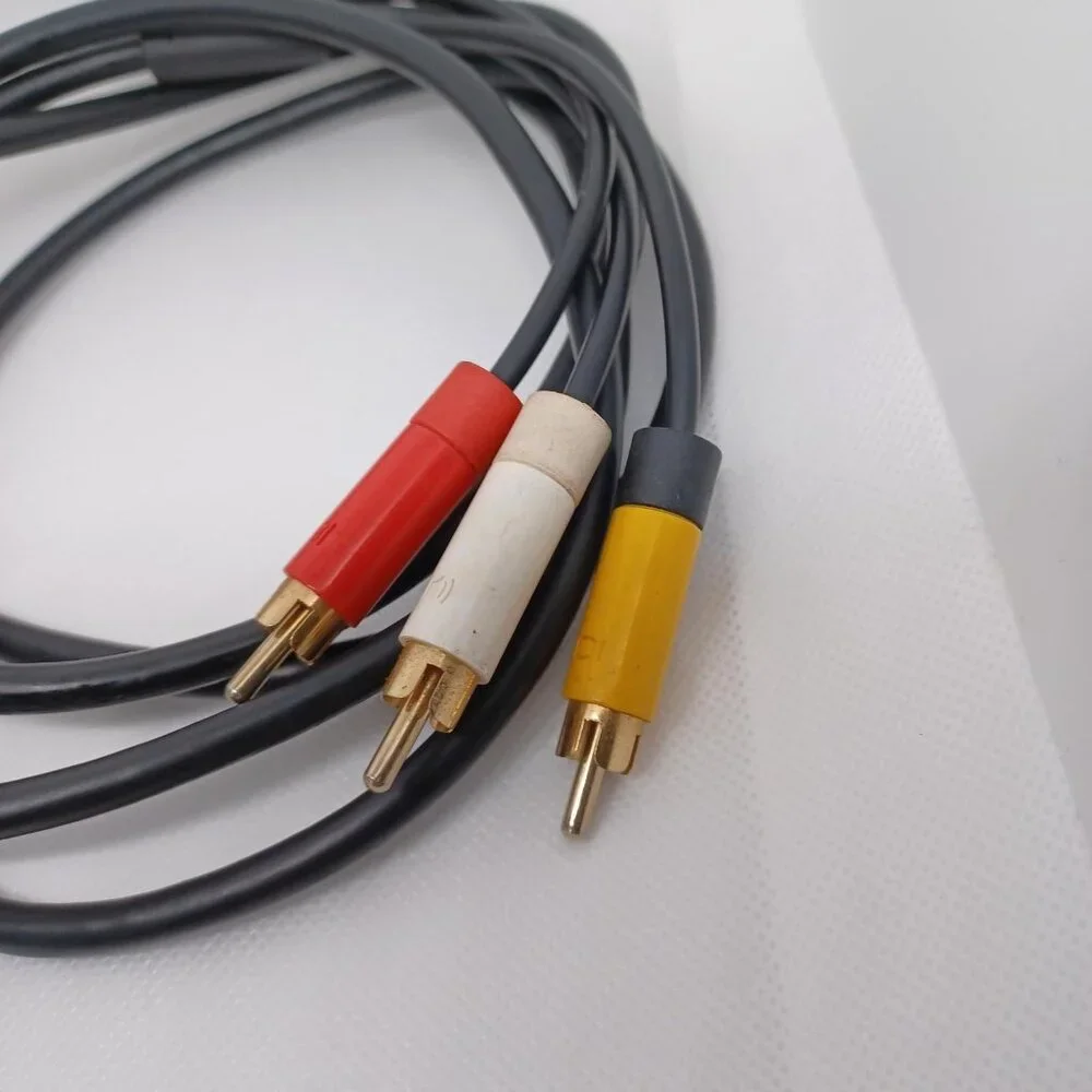 Xbox 360s S Compostie AV Cable Slim Black RCA Cord